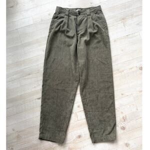 Madewell Corduroy High Rise Tapered Pants | Olive Green Size 4